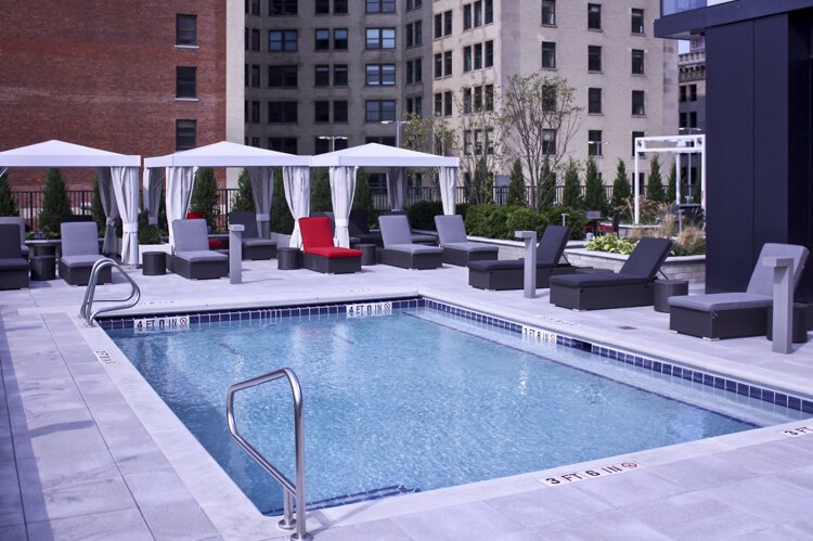 Outdoor Heated Pool at The Lumen