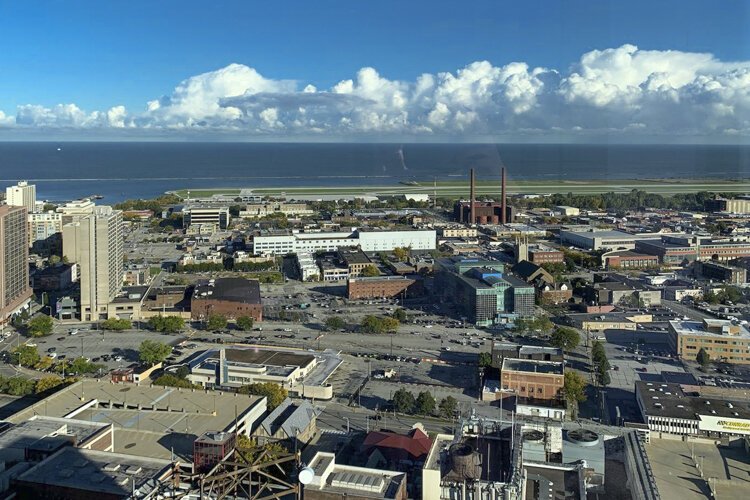 View from the 35th floor at The Lumen