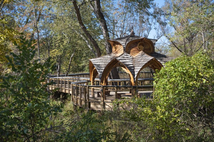 The Rose Foundation Gazebo at the The Nature Center at Shaker Lakes.