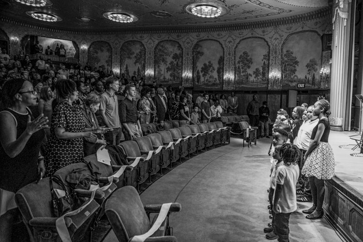 Students from Lexington-Bell Community Center perform in "My Violin Weighs A Ton" at Severance Hall