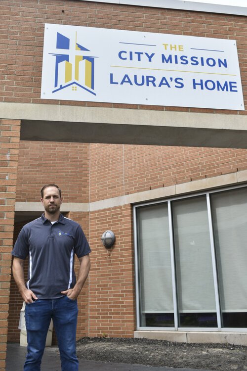 <span class="content-image-text">Michael Hahn, shelter manager at Laura's Home Women's Crisis Center</span>