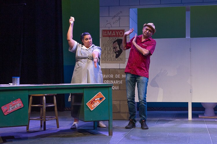 LatinUs Theater Company production of “Banos Publicos”