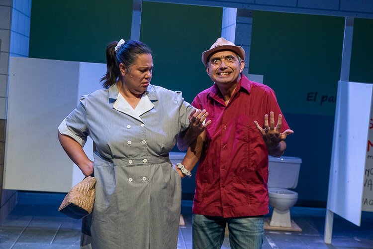 LatinUs Theater Company production of “Banos Publicos”