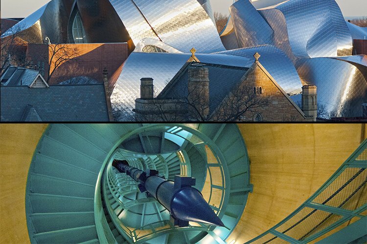 Top: March 2013 – Peter B. Lewis Building -- Bottom: April 2013 – Cleveland Public Library stairwell