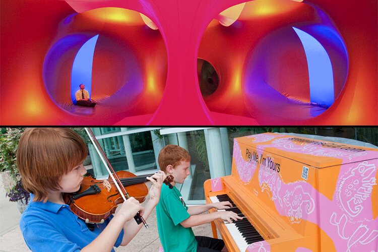 Top: May 2013 – EXXopolis Luminarium -- Bottom: August 2013 – Play Me I’m Yours