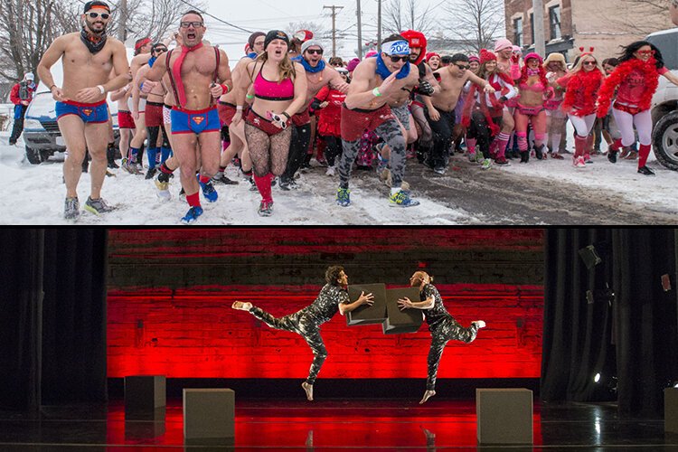 Top: February 2015 – Cupid’s Undie Run -- Bottom: April 2015 – Morrison Dance – DanceWorks at Cleveland Public Theater