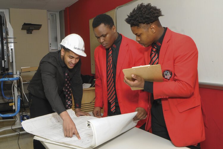 Ginn Academy’s program–in collaboration with Project Ready, funded by United Way, and the ACE Mentoring Program, supported by the Construction Employer’s Association–is designed to create career pathways into construction for high school students.