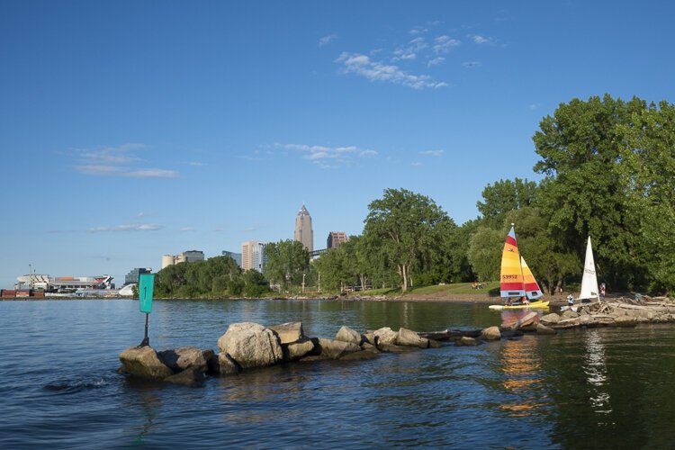 The shoreline at Whiskey Island