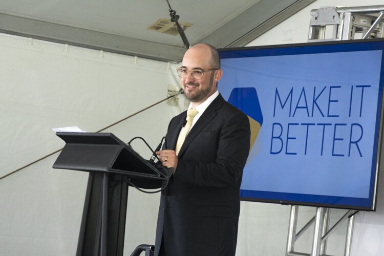 MAGNET president and CEO Ethan Karp speaks at the MAGNET Launch Event