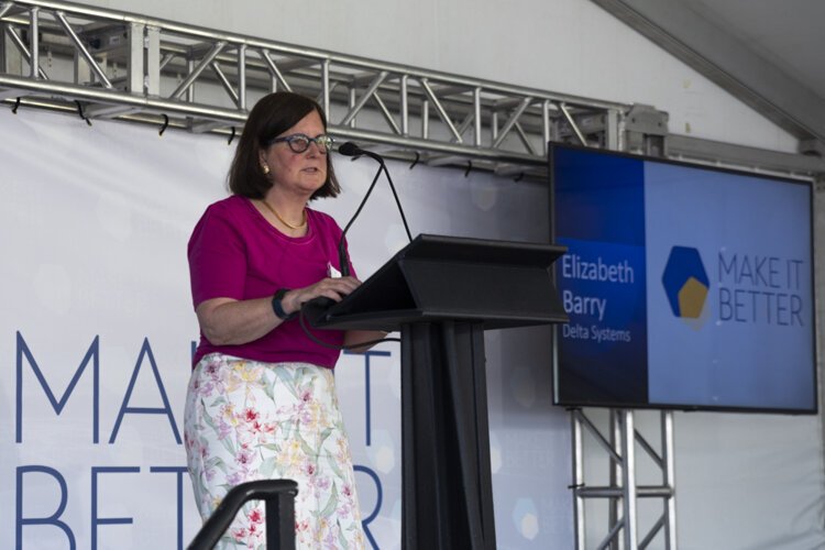 Elisabeth Barry of Delta Systems speaks at the MAGNET Launch Event