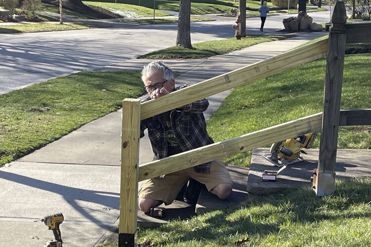 Handrails installed by Mike Thomas of Safe At Home
