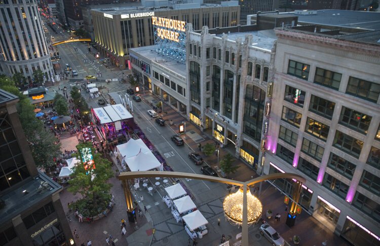 <span class="content-image-text">Playhouse Square during Jazz Fest 2015</span>