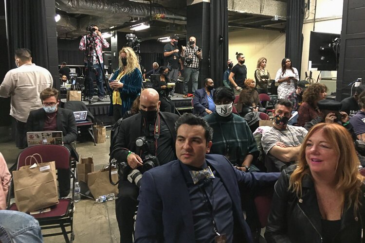 Had we been any further backstage, we would have been in the boiler room.