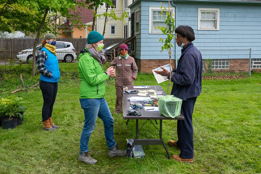 Last May Holden Parks Trust partnered with the Home Repair Resource Center in Cleveland Heights to distribute 233 large potted trees.