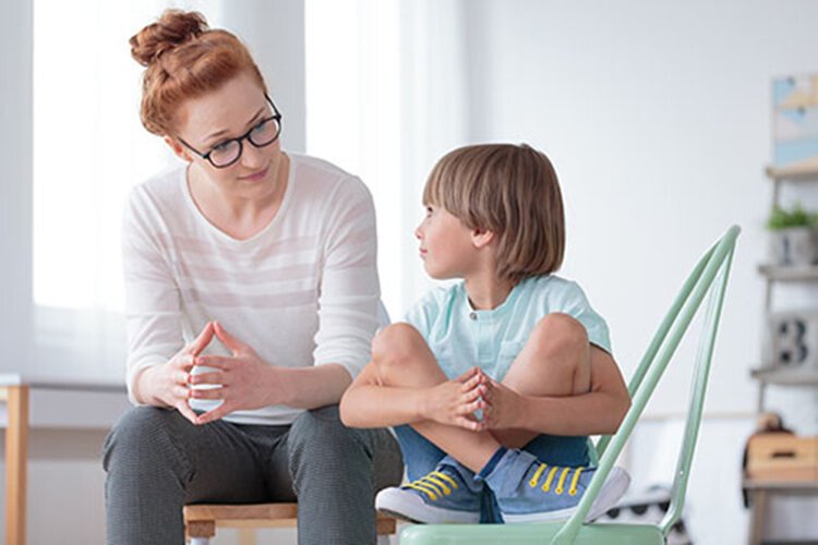 Dr. Childs advises parents to be sure to speak to children at their own age levels.