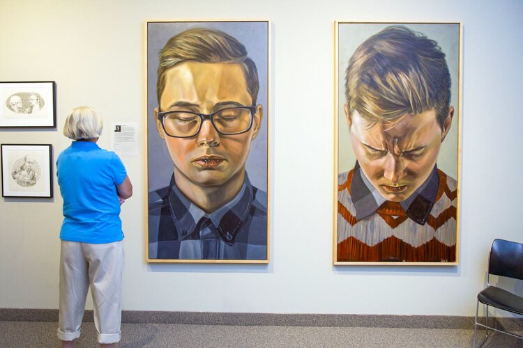 Artwork by Max Markwald at CONVERGE Artist Archives Opening Reception