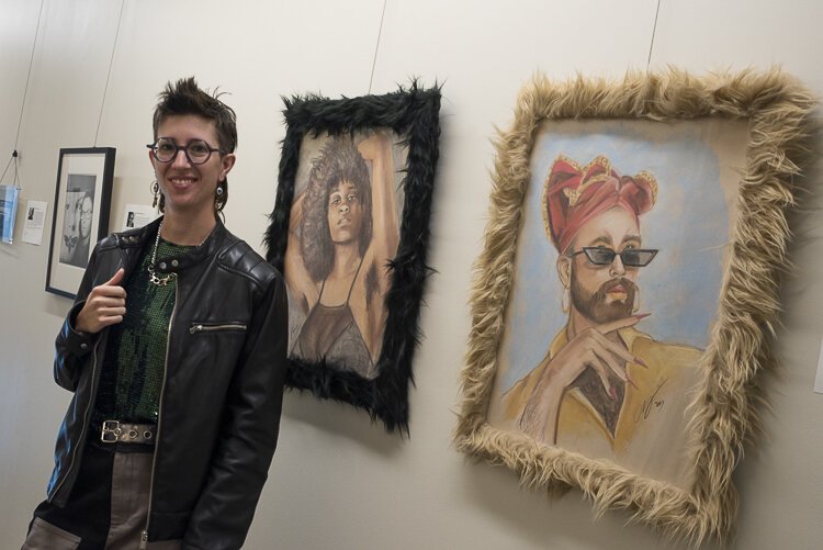 Artist Cassie Harner at the LGBT Center of Greater Cleveland