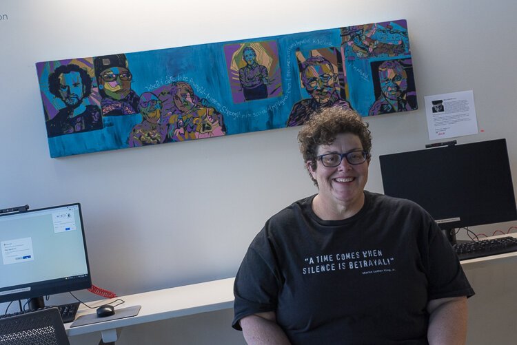 Artist Kelly Pontoni at the LGBT Center of Greater Cleveland