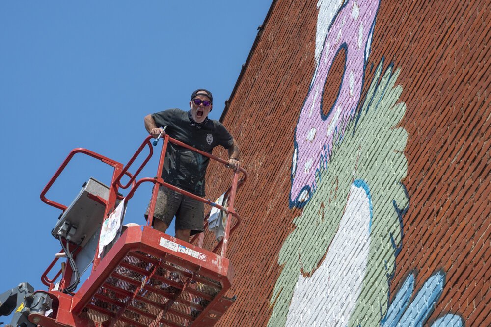 Brooklyn, NY artist Kevin Lyons @klyonsnatborn at 3311 Perkins Avenue.