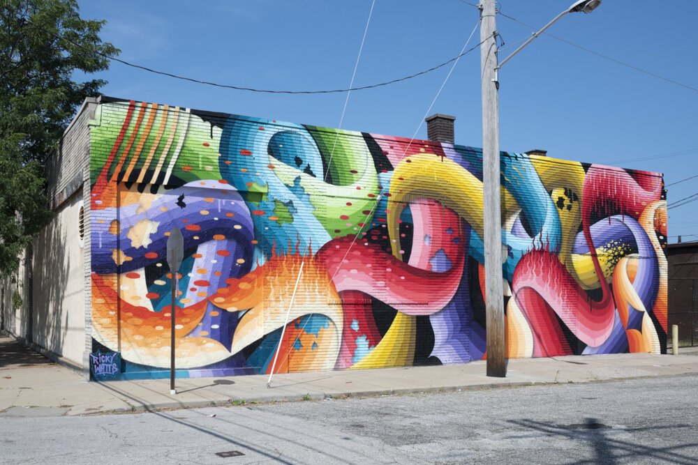 Artist Ricky Watts from San Francisco, CA at 6917 Carnegie Avenue.