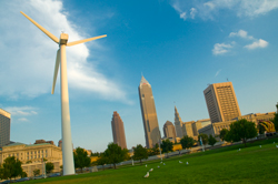 TH Great Lakes Science Center Wind Turbine - Photo Bob Perkoski