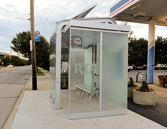 RTA solar powered bus shelter