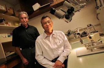 Neuroscientists Jerry Silver, left, and Yu-Shang Lee (Gus Chan, The Plain Dealer)