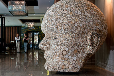 "Cellular" sculpture by Olga Ziemska at the Westin Hotel