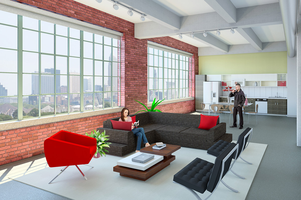 The Shoreway Lofts - interior rendering