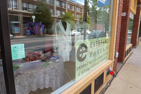 Esperanza Threads storefront in Detroit Shoreway