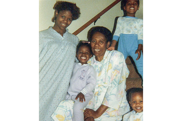 Family photo with Jason (bottom right ) and his grandmother, Connie