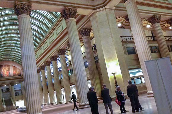The grand lobby of the Huntington/925 Building