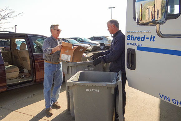 KeyBank Document Shred day event at the Tiedeman facility in Cleveland