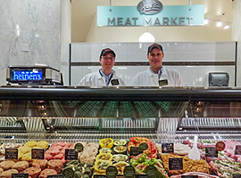 <span class="content-image-text">Meat merchandiser Doug Candow and meat manager Scott Boggs - photo Erin O'Brien</span>