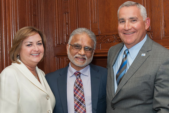 Rick and Lori Buoncore with Dr. Mehta (middle)