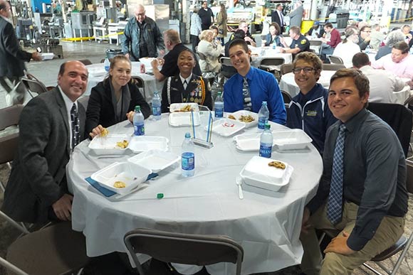 Euclid High School’s Robotics Team enjoys lunch at HGR