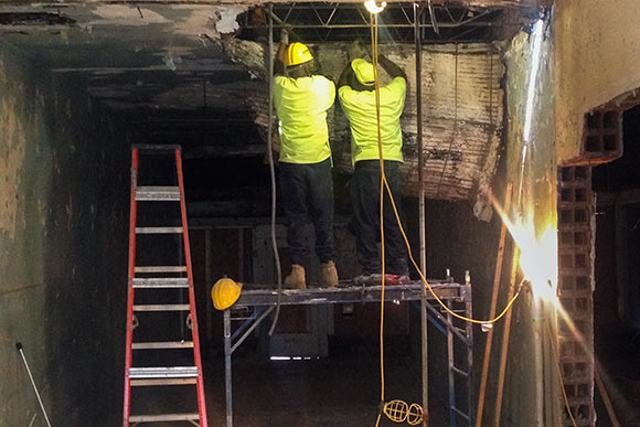 Construction on the future home of the Edwins Second Chance Life Skills Cente