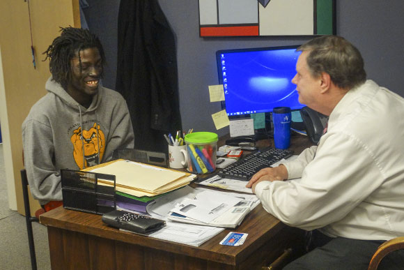 Intake sessions at Youth Resource Center with TE staff helping students set goals, job readiness preparation, certifications and life supports