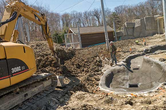 Rosebrough Tiger Passage during construction in April