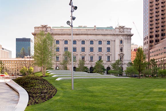 The event lawn, or the Gund Foundation Green