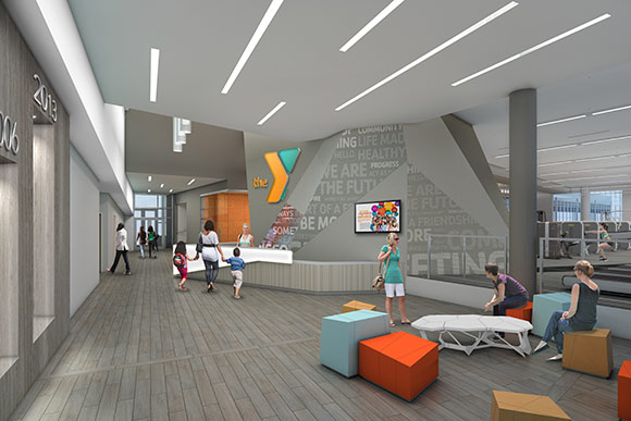 YMCA first floor lobby