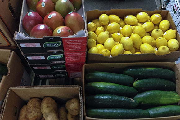 "Perfectly Imperfect" produce waits to be sorted