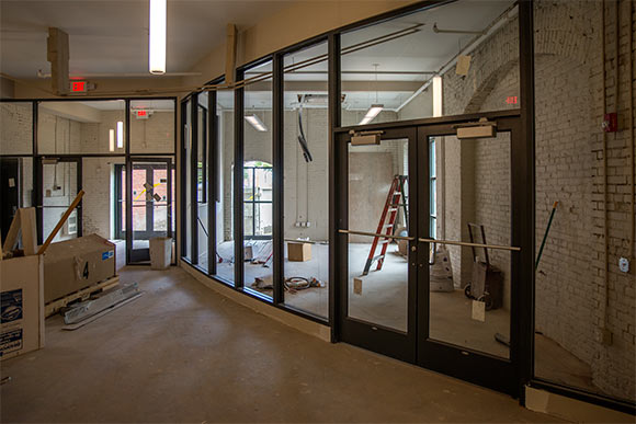 Lobby area of the West 25th Street Lofts