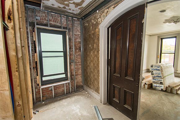 The old living quarters of the  Baehr family that lived above the brewery