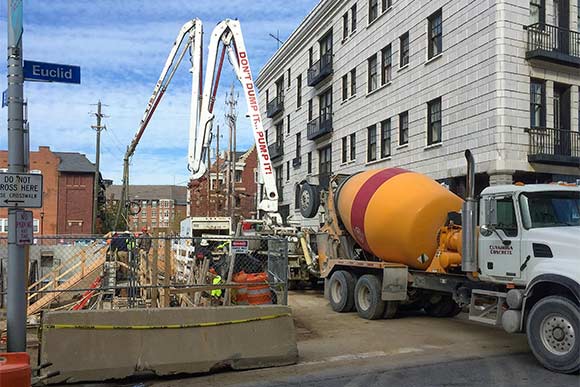 Pouring the footers for Euclid 116