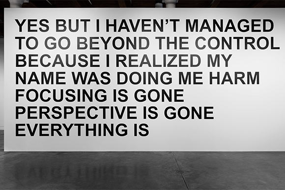 Adam Pendleton, Yes But, 2008, acrylic paint on wall, dimensions variable