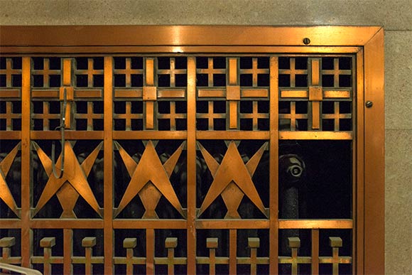 Grill detail inside the Standard Building