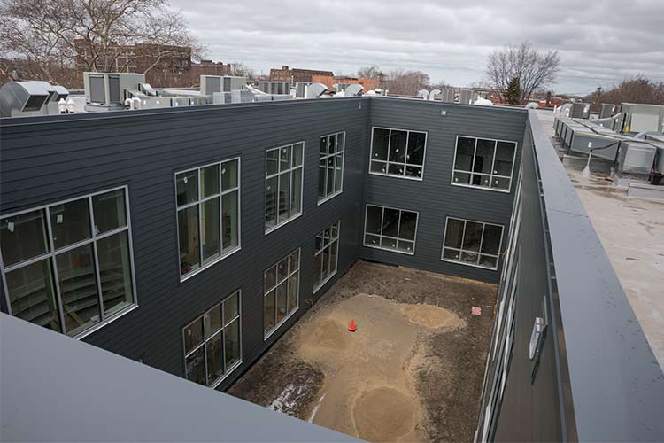 Mueller Lofts courtyard