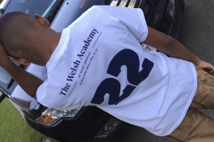 Khamarion Lampkin's first day of school at St. Ignatius’ Welsh Academy