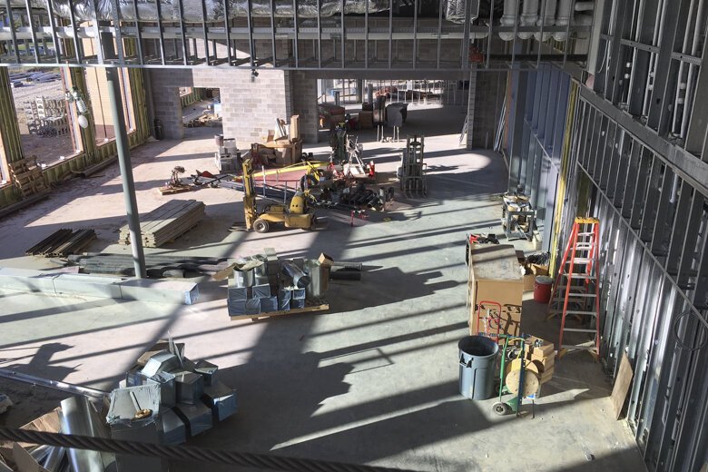 Work continues on the new Euclid High School.